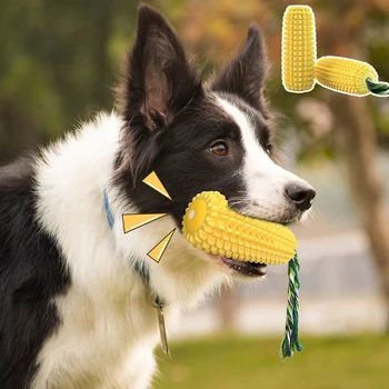 Пищащие игрушки для домашних собак, латексные игрушки для щенков в форме кукурузы, товары для домашних животных, обучающая жевательная собака, интерактивные игрушки для агрессивных собак