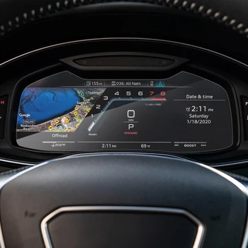 Пленка для экрана GPS-навигации автомобиля, пленка для дисплея приборной панели, наклейка на стекло экрана климат-контроля для AUDI A6 A7, Аксессуар 2019 года выпуска