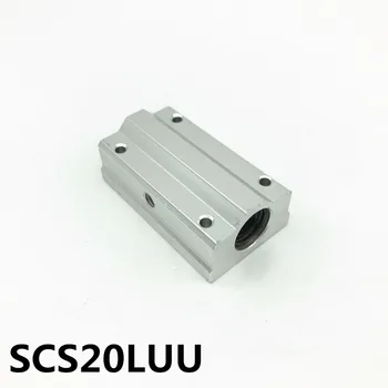 Подшипник SCS20LUU SCS20LUU с шарикоподшипником линейного перемещения 20 мм, скользящий блок для шарикоподшипника 20 мм
