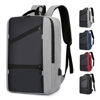 Рюкзак Деловой Оксфорд Мужской USB Противоугонная сумка для компьютера большой емкости 17-дюймовый рюкзак для ноутбука мужской Элегантный Водонепроницаемый пакет