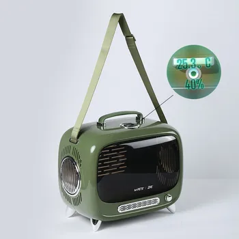 Рюкзак для домашних кошек в форме телевизора, интеллектуальное отображение температуры и влажности, дорожная сумка для домашних животных, модный рюкзак для домашних животных
