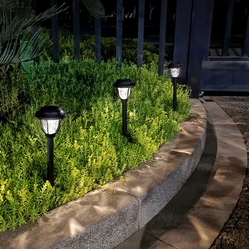 Светодиодные фонари на солнечных батареях, дорожка, светодиодная уличная водонепроницаемая лампа для газона IP65, Ландшафтная дорожка для патио, Освещение для украшения двора и сада