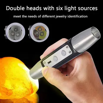 Светодиодный Фонарик DX6 USB Перезаряжаемый 6 Фонарей Expert Torch для Оценки Ювелирных Изделий lampe de poche