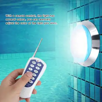 Светодиодный светильник для бассейна 12LED 12 Вт AC12V Настенный светильник для бассейна Дистанционное управление IP68 Подводные фонари Декор