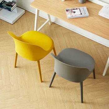 Скандинавский Простой Современный дизайн обеденных стульев, Расслабляющий Пластиковый стул для комода, Эргономичная мебель для дома Sillas De Comedor WK50CY