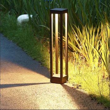 Современная светодиодная лампа для газона, уличная садовая дорожка, водонепроницаемое ландшафтное освещение заднего двора, парка 20 см, 40 см, 60 см