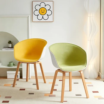 Современное простое скандинавское повседневное Домашнее Роскошное кресло для офисных переговоров Обеденный стул из массива дерева Мебель