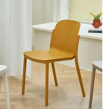 Современный простой обеденный стул бытовой маленький семейный стул с пластиковой спинкой Nordic milk tea shop стол и стул