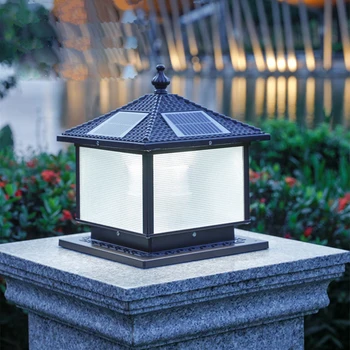 Солнечная лампа TEMAR на столбе, светодиодные уличные креативные простые фонари на столбах, водонепроницаемые IP65 для дома, виллы, отеля, двора, веранды.