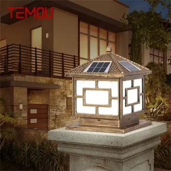 Солнечный наружный светильник TEMOU, светодиодный светильник, водонепроницаемое современное освещение для внутреннего дворика, веранды, балкона, виллы во внутреннем дворе