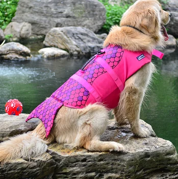 Спасательный Жилет для Собак Ripstop Shark Dog Safety Vest Регулируемый Предохранитель с Прочной Спасательной Ручкой для Маленьких, Средних и Крупных Собак