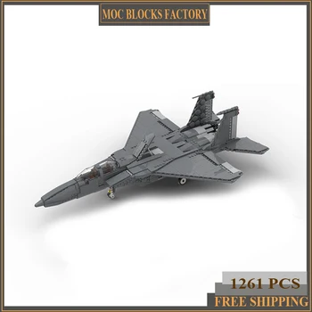 Строительные блоки Moc The Eagle истребитель F-15 Технологические кирпичи DIY Модели самолетов Строительные блоки Игрушки для мальчиков