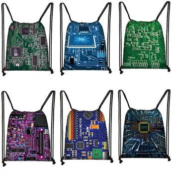 Сумка на шнурке с электронным чипом, женская сумка для путешествий, покупок, Складная сумка для хранения, Детский рюкзак, Переносная школьная сумка 35x55 см