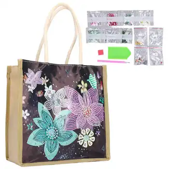 Сумочка с рисунком из страз, изысканная сумка с цветочным рисунком, украшенная стразами в подарок
