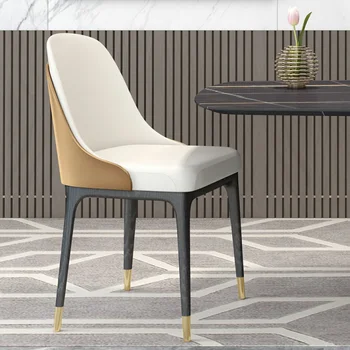 Удобные минималистичные обеденные стулья Современный кожаный офис Уникальные обеденные стулья Туалетный столик для гостиной Sillas De Comedor Мебель для дома