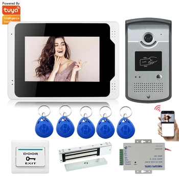 Умный видеодомофон Wifi 1080P для дома с сенсорным экраном Домофон Жилой дверной звонок Квартира Водонепроницаемый видеодомофон Tuya