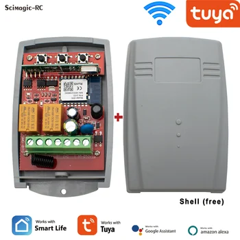 Универсальная система автоматического открывания ворот с частотой 433 МГц, Открывающая дверь Гаража, Wifi Внешний приемник, Модули управления порталом Tuya Smart Switch