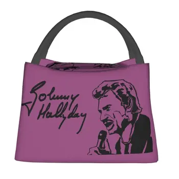Французская легенда рока Джонни Холлидей, Изолированные сумки для ланча для женщин, Многоразовый термоохладитель, коробка для Бэнто в больнице, офисе