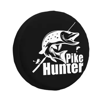 Чехол для запасного колеса Pike Hunter Fish для Jeep Mitsubishi Pajero Fishing Fisherman Внедорожник RV Camper Автомобильные Чехлы для колес Аксессуары