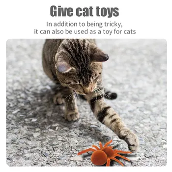 Шалость поддельной страшно электронная кошка игрушка интерактивные вибрирующий реалистичный паук тараканов трюк шутка игрушка котенок на Рождество Хэллоуин