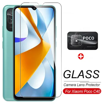 защитное стекло для экрана объектива камеры Xiaomi Poco C40 pococ40 40 poko pocophone c40 armor защитная пленка из закаленного стекла 6,71 дюйма