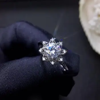 сверкающее красочное кольцо с драгоценным камнем муассанитом для женщин, серебряные украшения, подарок для помолвки, изысканные ювелирные изделия, блестящие лучше бриллианта